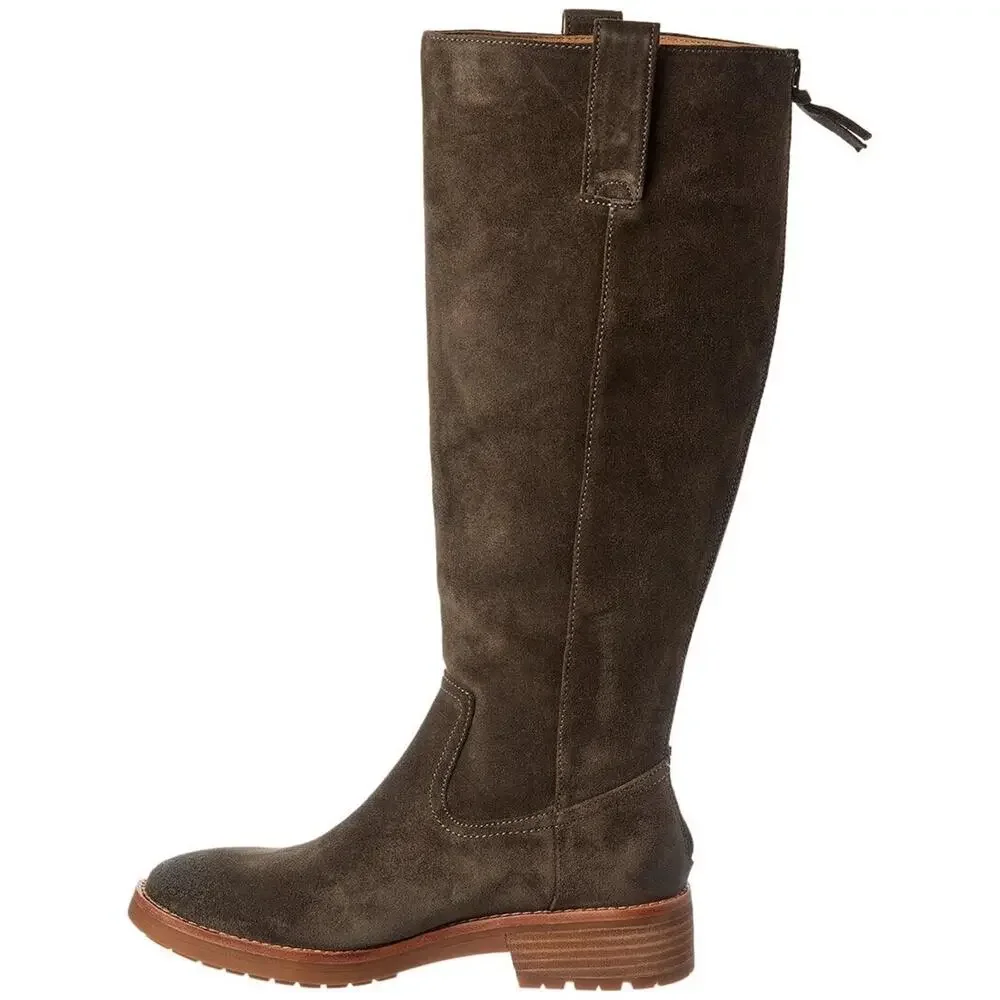 SOFFT SAMANTHA II DARK TAUPE WATERPROOF LEATHER TALL RIDING BOOTS WOMEN'S 8.5 M